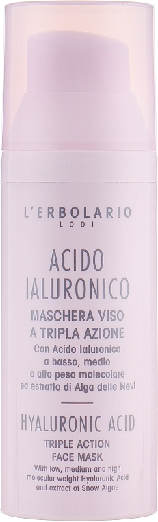 Gesichtsmaske mit Hyaluronsäure - L'Erbolario Acido Ialuronico Maschera Viso a Tripla Azione — Bild N1