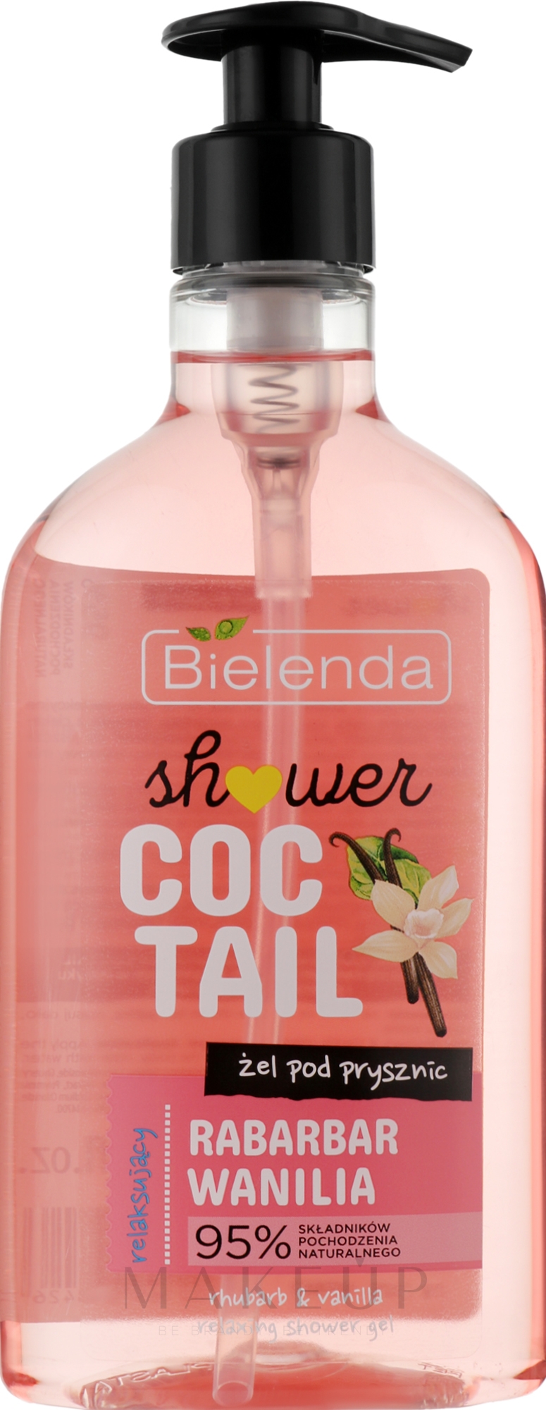Duschgel Rhabarber und Vanille - Bielenda Coctail Shower Rabarbar Wanilia — Bild 400 ml