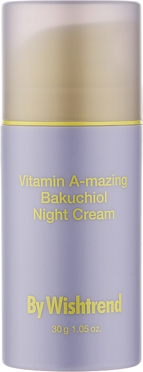 Nachtcreme für das Gesicht mit Retinol und Bakuchiol - By Wishtrend Vitamin A-mazing Bakuchiol Night Cream — Bild N1