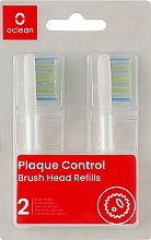 Austauschbare Zahnbürstenköpfe für elektrische Zahnbürste Plaque Control Medium weiß 2 St. - Oclean Brush Heads Refills — Bild N1