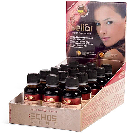 Haarpflegeset - Echosline Seliar Beauty Fluid With Argan Oil (Haaröl 15x 30ml) — Bild N2
