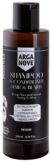 2in1 Shampoo für Männer für Haar und Bart - Arganove Shampoo & Conditioner — Bild N1