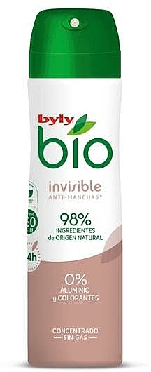 Deospray - Byly Bio Natural 0% Invisible Desdorant Spray — Bild N1