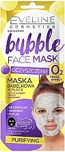Reinigende und mattierende Tuchmaske mit Aktivkohle, Papaya und Heidelbeeren - Eveline Cosmetics Bubble Face Mask — Bild N1