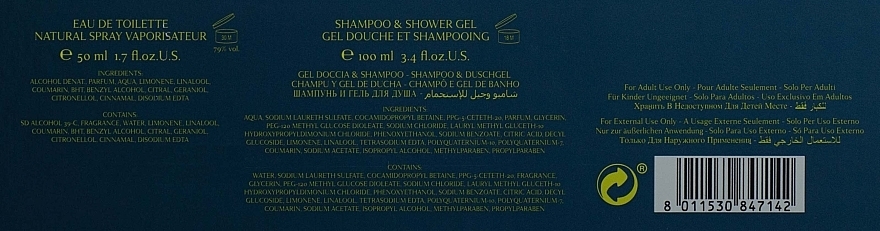Trussardi Riflesso Blue Vibe - Duftset (Eau de Toilette 50ml + Shampoo-Duschgel 100ml) — Bild N4