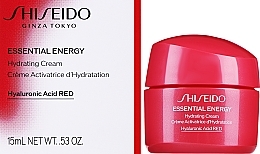 GESCHENK! Feuchtigkeitsspendende Gesichtscreme mit Ginsengwurzelextrakt - Shiseido Essential Energy Hydrating Cream  — Bild N2