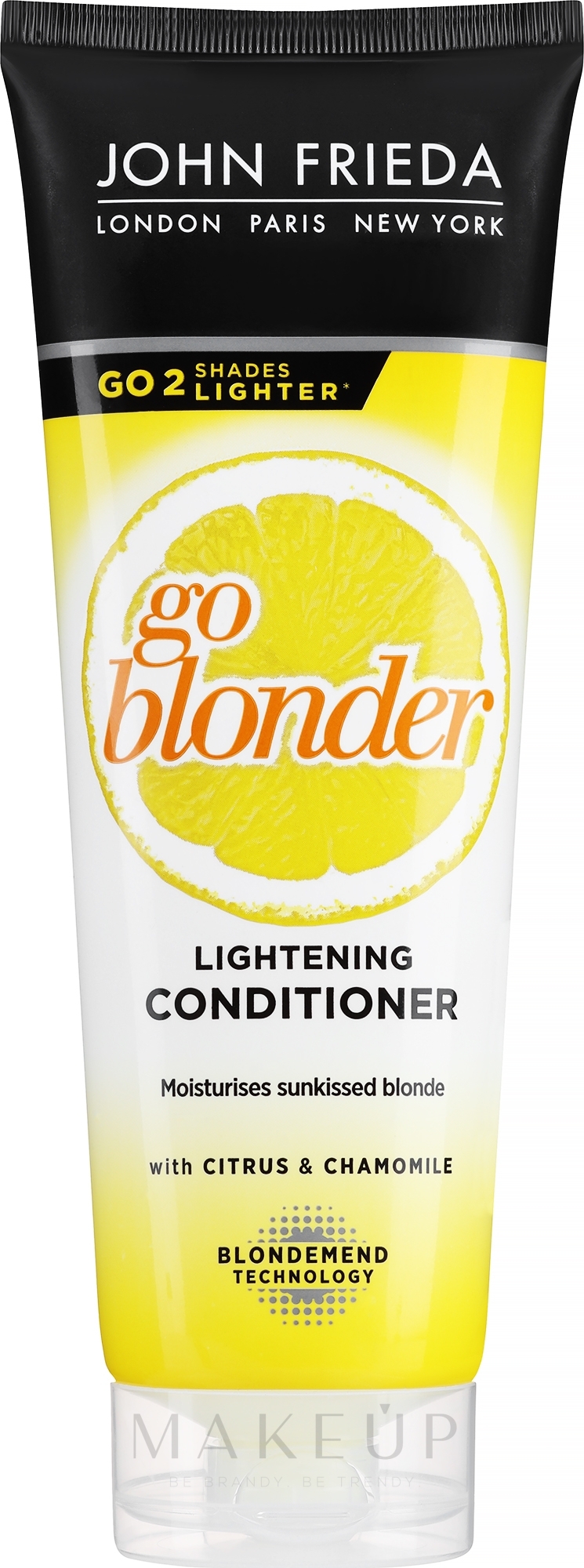 Aufhellende Entwirrungspflege für blondes Haar - John Frieda Sheer Blonde Soin Demelant Eclaircissante Go Blonder — Foto 250 ml