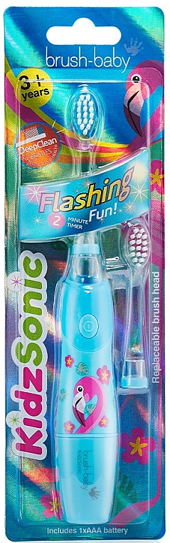 Elektrische Zahnbürste Flashing Fun Flamingo - Brush-Baby KidzSonic Electric Toothbrush  — Bild N2