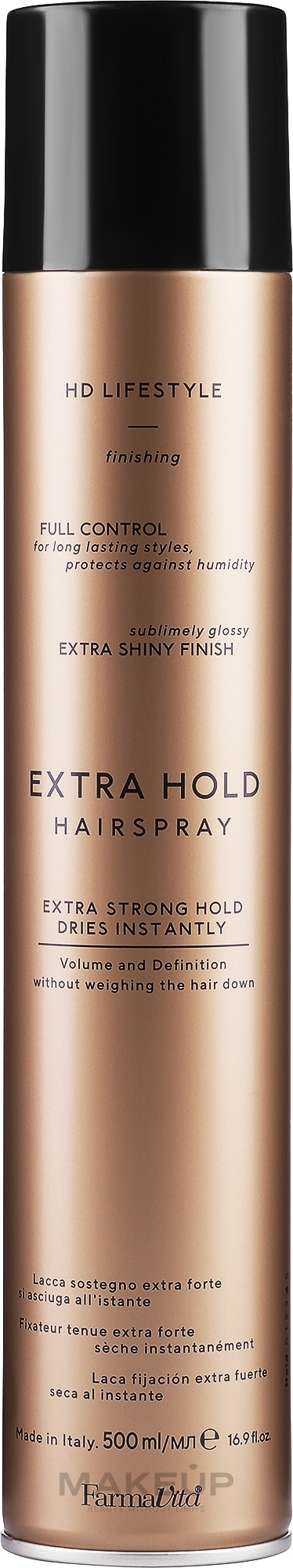 Haarlack Extra starker Halt - Farmavita HD Extra Strong Hold Hair Spray — Bild 500 ml