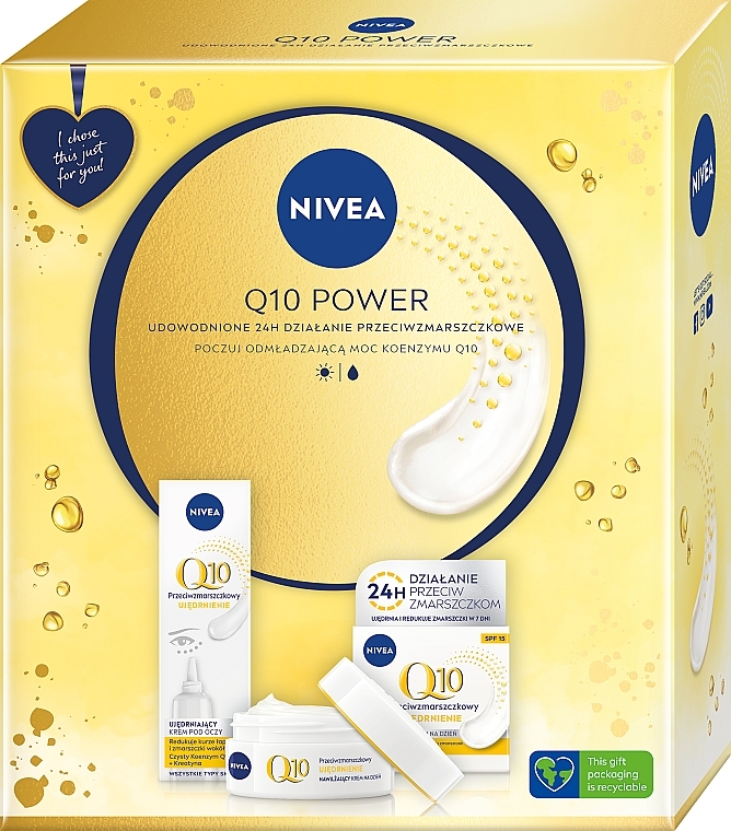 NIVEA Q10 Power (Gesichtscreme 50ml + Augencreme 15ml) - Gesichtspflegeset  — Bild N1