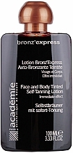Selbstbräunungslotion für Gesicht und Körper - Academie Bronz’Express Lotion — Foto N2