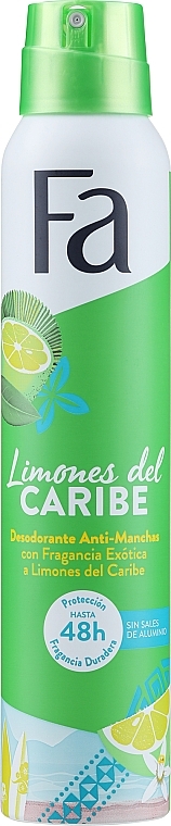 Deospray Caribbean Lemon - Fa Caribbean Lemon Deodorant Spray — Foto N3