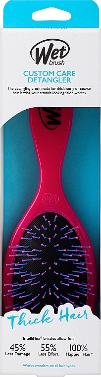 Haarbürste - Wet Brush Custom Care Detangler Thick Hair Brush Pink — Bild N2