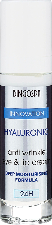 Anti-Falten Augen- und Lippencreme mit Hyaluronsäure - BingoSpa Hyaluronic Anti Wrinkle Eye & Lip Cream — Bild N2