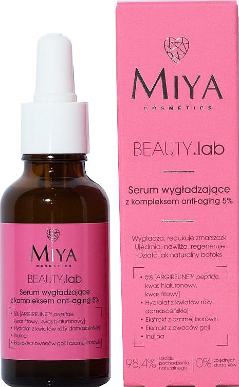 Glättendes Gesichtsserum mit Anti-Aging-Komplex 5% - Miya Cosmetics Beauty Lab Smoothing Serum With Anti-Aging Complex 5% — Bild N1