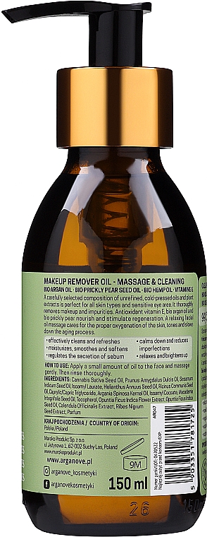Öl zum Abschminken - Arganove Makeup Remover Oil Massage & Cleaning — Bild N2