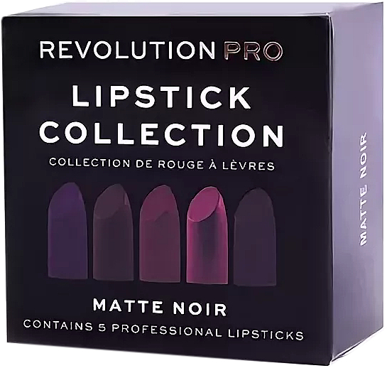 Lippenstift 5 St. - Revolution Pro 5 Lipstick Collection Matte Noir — Bild N1