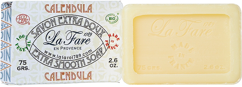 Milde Seife mit Ringelblume für empfindliche Haut - La Fare 1789 Extra Smooth Soap Calendula — Bild N1