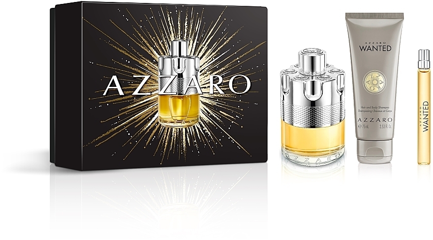 Azzaro Wanted  - Duftset (Eau de Toilette 100ml + Eau de Toilette 10ml + Duschgel 75ml)  — Bild N1