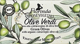 Natürliche Pflanzenseife mit Bio-Olivenöl - Florinda Green Olives With Organic Extravirgin Olive Oil — Bild N1