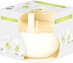 Düfte, Parfümerie und Kosmetik Duftkerze im Glas weiße Blumen - Bispol Scented Candle