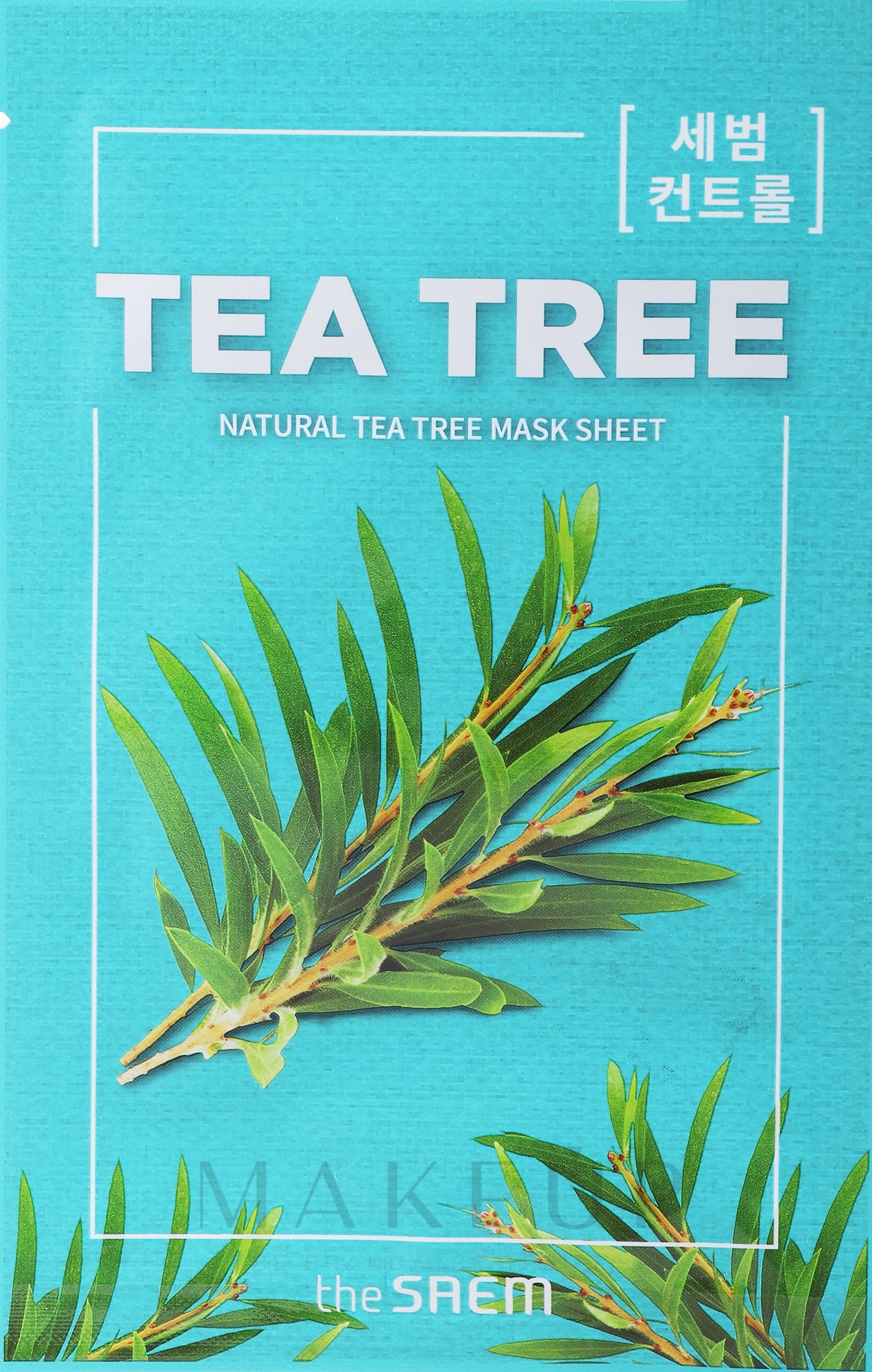 GESCHENK! Beruhigende Tuchmaske mit Teebaumextrakt - The Saem Natural Tea Tree Mask Sheet  — Bild 21 ml