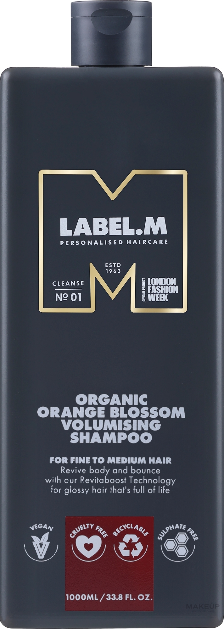 Volumenshampoo - Label.m Professional Organic Orange Blossom Volumising Shampoo — Bild 1000 ml