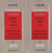 Probenset - Lakme Teknia Color Refresh Coral Red (sh/10ml + mask/10ml) — Bild N2