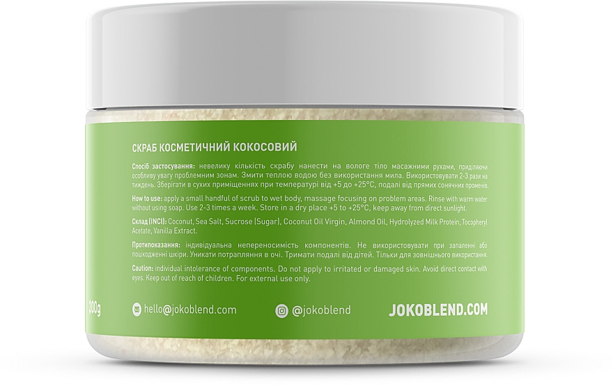 Körperpeeling mit Kokosnuss - Joko Blend Coconut Original Scrub — Bild N2