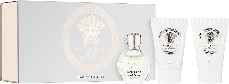 Versace Eros Pour Femme - Duftset (Eau de Parfum 5ml + Körperlotion 25ml + Duschgel 25ml)