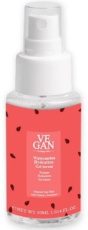 Feuchtigkeitsspendendes Gesichtsgel-Serum mit Wassermelonenextrakt - Vegan By Happy Skin Watermelon Hydration Gel Serum — Bild N2