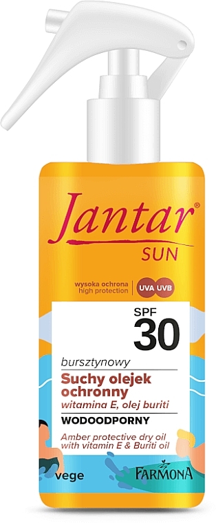 Trockenes und schützendes Körperöl SPF 30 - Farmona Jantar Sun SPF 30  — Bild N1