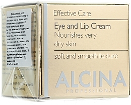 Düfte, Parfümerie und Kosmetik Anti-Aging Creme für Augenlider und Lippen - Alcina E Eye and Lip Cream