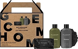 Set - Grace Cole GC Homme Grooming Full Body Cleanse (Duschgel 250ml + Badeschwamm 1 St. + Seife 150g + Muskelbad 250ml) — Bild N1