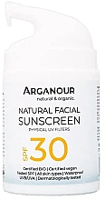 Sonnenschutzcreme für das Gesicht SPF30 - Arganour Natural & Organic Facial Sunscreen SPF30 — Bild N1