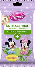 Düfte, Parfümerie und Kosmetik Antibakterielle Feuchttücher Mickey and Mini 15 St. - Smile Ukraine Baby Disney