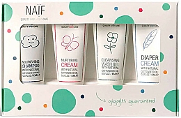 Düfte, Parfümerie und Kosmetik Körperpflegeset - Naif Baby Kit (Shampoo 15ml + Creme 15ml + Creme 15ml + Duschgel 15ml)