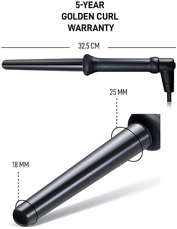 Lockenstab 18-25 mm - Golden Curl Deutschland Curler  — Bild N4