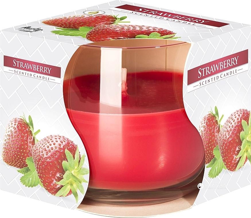 Duftkerze im Glas Erdbeere - Bispol Scented Candle — Bild N1