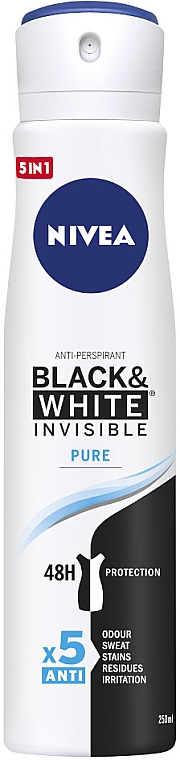 Deo Spray Antitranspirant - NIVEA Black & White Invisible Pure Fashion Edition 48H Protection — Bild N2