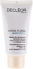 Düfte, Parfümerie und Kosmetik Feuchtigkeitsspendende Crememaske - Decleor Hydra Floral White Petal Skin Perfecting Hydrating Sleeping Mask