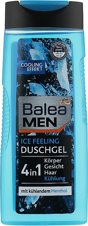 4in1 Kühlendes Duschgel für Gesicht, Haar und Körper mit Menthol - Balea Men Shower Gel Ice Feeling — Bild N1