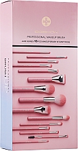 Make-up Pinselset rosa 15 St. - Eigshow Jade Misty Rose Series — Bild N2