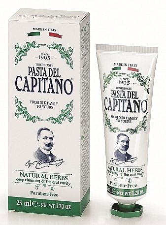 Zahnpasta mit Kräuterextrakten - Pasta Del Capitano 1905 Natural Herbs Toothpaste  — Bild N4