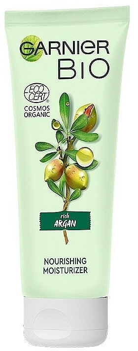 Nährende und feuchtigkeitsspendende Gesichtscreme mit Arganöl und Aloe vera - Garnier Bio Argan — Bild N1