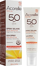 Bio Sonnenschutzspray für empfindliche Haut SPF 50 - Acorelle Sun Spray High Protection Sensitive Skins — Bild N2