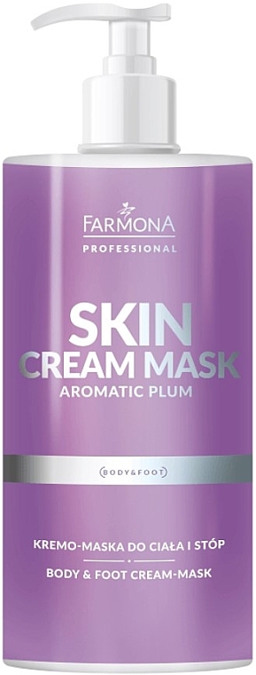Creme-Maske für Körper- und Füße mit Pflaumenduft - Farmona Professional Skin Cream Mask Aromatic Plum — Bild N1