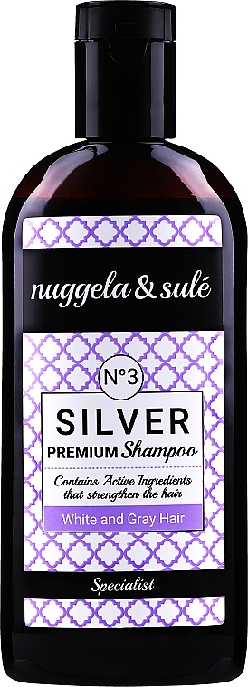 Silber-Shampoo für weißes und graues Haar - Nuggela & Sule Premium Silver №3 Shampoo — Bild N1