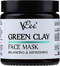 Düfte, Parfümerie und Kosmetik Erfrischende Gesichtsmaske mit grünem Ton - VCee Green Clay Face Mask Balancing&Refreshing