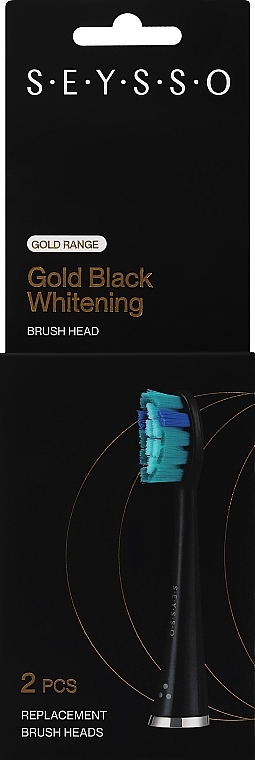 Zahnbürstenkopf für elektrische Zahnbürste 2 St. - Seysso Gold Whitening Brush Heads Black — Bild N1